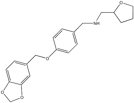 N-[4-(1,3-benzodioxol-5-ylmethoxy)benzyl]-N-(tetrahydro-2-furanylmethyl)amine Struktur