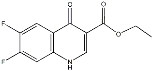 ethyl 6,7-difluoro-4-oxo-1,4-dihydroquinoline-3-carboxylate Struktur