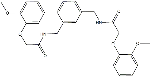 2-(2-methoxyphenoxy)-N-[3-({[(2-methoxyphenoxy)acetyl]amino}methyl)benzyl]acetamide Struktur