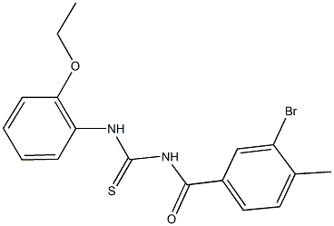 N-(3-bromo-4-methylbenzoyl)-N'-(2-ethoxyphenyl)thiourea Struktur