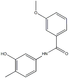 N-(3-hydroxy-4-methylphenyl)-3-methoxybenzamide Struktur