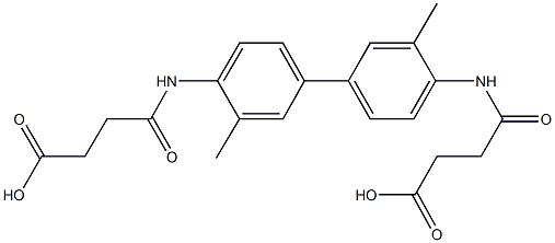 4-({4'-[(3-carboxypropanoyl)amino]-3,3'-dimethyl[1,1'-biphenyl]-4-yl}amino)-4-oxobutanoic acid Struktur