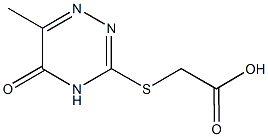 [(6-methyl-5-oxo-4,5-dihydro-1,2,4-triazin-3-yl)sulfanyl]acetic acid Struktur