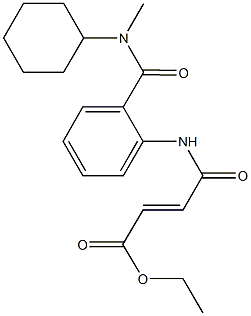 ethyl 4-(2-{[cyclohexyl(methyl)amino]carbonyl}anilino)-4-oxo-2-butenoate Struktur