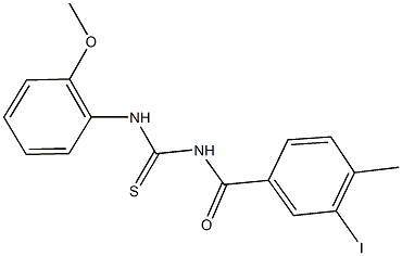 N-(3-iodo-4-methylbenzoyl)-N'-(2-methoxyphenyl)thiourea Struktur