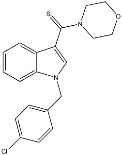 1-(4-chlorobenzyl)-3-(4-morpholinylcarbothioyl)-1H-indole Struktur