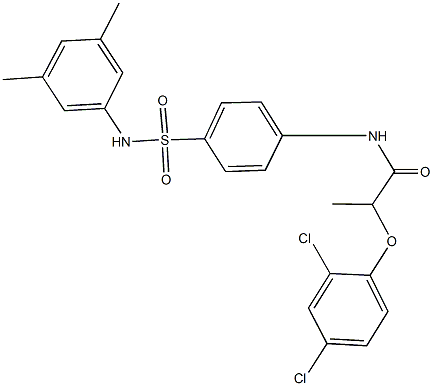 2-(2,4-dichlorophenoxy)-N-{4-[(3,5-dimethylanilino)sulfonyl]phenyl}propanamide Struktur