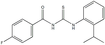 N-(4-fluorobenzoyl)-N'-(2-isopropylphenyl)thiourea Struktur