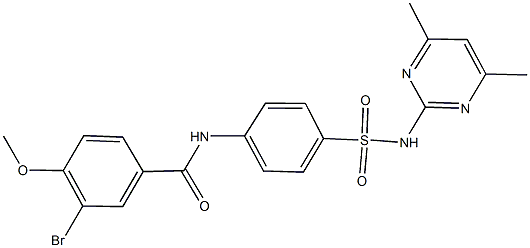 3-bromo-N-(4-{[(4,6-dimethylpyrimidin-2-yl)amino]sulfonyl}phenyl)-4-methoxybenzamide Struktur