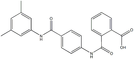 2-({4-[(3,5-dimethylanilino)carbonyl]anilino}carbonyl)benzoic acid Struktur