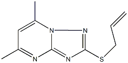 2-(allylsulfanyl)-5,7-dimethyl[1,2,4]triazolo[1,5-a]pyrimidine Struktur