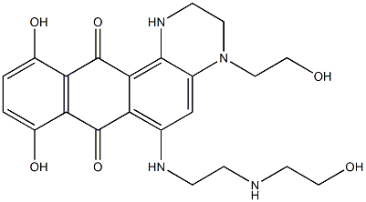 8,11-dihydroxy-4-(2-hydroxyethyl)-6-({2-[(2-hydroxyethyl)amino]ethyl}amino)-1,2,3,4-tetrahydronaphtho[2,3-f]quinoxaline-7,12-dione Struktur