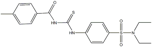 N,N-diethyl-4-({[(4-methylbenzoyl)amino]carbothioyl}amino)benzenesulfonamide Struktur