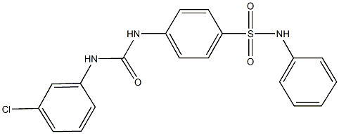 4-{[(3-chloroanilino)carbonyl]amino}-N-phenylbenzenesulfonamide Struktur