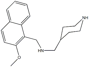 N-[(2-methoxy-1-naphthyl)methyl]-N-(4-piperidinylmethyl)amine Struktur