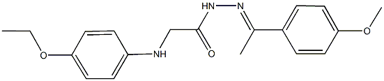 2-(4-ethoxyanilino)-N'-[1-(4-methoxyphenyl)ethylidene]acetohydrazide Struktur