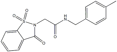 2-(1,1-dioxido-3-oxo-1,2-benzisothiazol-2(3H)-yl)-N-(4-methylbenzyl)acetamide Struktur