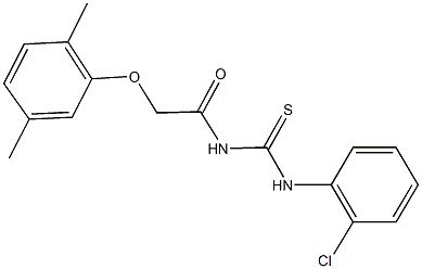 N-(2-chlorophenyl)-N'-[(2,5-dimethylphenoxy)acetyl]thiourea Struktur