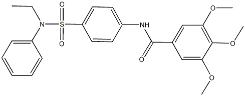 N-{4-[(ethylanilino)sulfonyl]phenyl}-3,4,5-trimethoxybenzamide Struktur