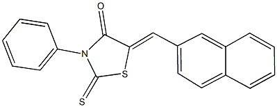 5-(2-naphthylmethylene)-3-phenyl-2-thioxo-1,3-thiazolidin-4-one Struktur