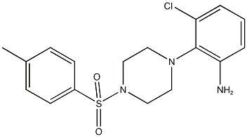 3-chloro-2-{4-[(4-methylphenyl)sulfonyl]-1-piperazinyl}phenylamine Struktur