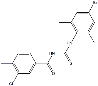 N-(4-bromo-2,6-dimethylphenyl)-N'-(3-chloro-4-methylbenzoyl)thiourea Struktur