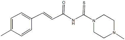 3-(4-methylphenyl)-N-[(4-methyl-1-piperazinyl)carbothioyl]acrylamide Struktur