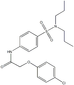 2-(4-chlorophenoxy)-N-{4-[(dipropylamino)sulfonyl]phenyl}acetamide Struktur