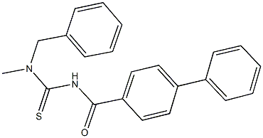 N-benzyl-N'-([1,1'-biphenyl]-4-ylcarbonyl)-N-methylthiourea Struktur