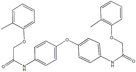 2-(2-methylphenoxy)-N-[4-(4-{[(2-methylphenoxy)acetyl]amino}phenoxy)phenyl]acetamide Struktur