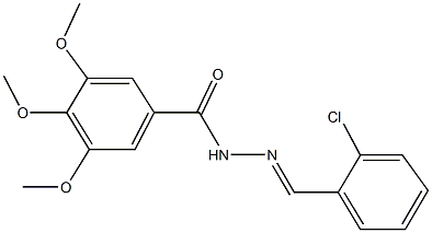 N'-(2-chlorobenzylidene)-3,4,5-trimethoxybenzohydrazide Struktur