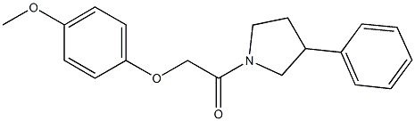 1-[(4-methoxyphenoxy)acetyl]-3-phenylpyrrolidine Struktur