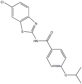 N-(6-chloro-1,3-benzothiazol-2-yl)-4-isopropoxybenzamide Struktur