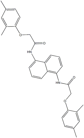 2-(2,4-dimethylphenoxy)-N-(5-{[(2,4-dimethylphenoxy)acetyl]amino}-1-naphthyl)acetamide Struktur