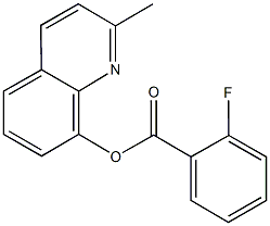 2-methyl-8-quinolinyl 2-fluorobenzoate Struktur