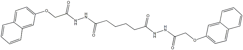 2-(2-naphthyloxy)-N'-(6-{2-[(2-naphthyloxy)acetyl]hydrazino}-6-oxohexanoyl)acetohydrazide Struktur