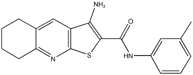 3-amino-N-(3-methylphenyl)-5,6,7,8-tetrahydrothieno[2,3-b]quinoline-2-carboxamide Struktur