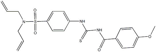 N,N-diallyl-4-({[(4-methoxybenzoyl)amino]carbothioyl}amino)benzenesulfonamide Struktur