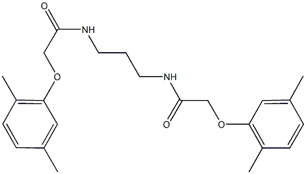 2-(2,5-dimethylphenoxy)-N-(3-{[(2,5-dimethylphenoxy)acetyl]amino}propyl)acetamide Struktur