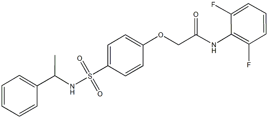 N-(2,6-difluorophenyl)-2-(4-{[(1-phenylethyl)amino]sulfonyl}phenoxy)acetamide Struktur