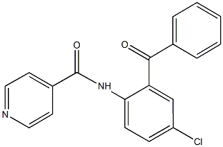 N-(2-benzoyl-4-chlorophenyl)isonicotinamide Struktur