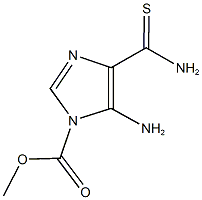 methyl 5-amino-4-(aminocarbothioyl)-1H-imidazole-1-carboxylate Struktur