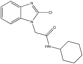 2-(2-chloro-1H-benzimidazol-1-yl)-N-cyclohexylacetamide Struktur