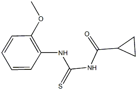 N-(cyclopropylcarbonyl)-N'-(2-methoxyphenyl)thiourea Struktur