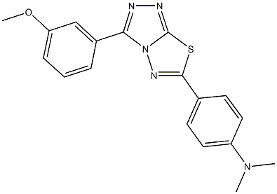 N-{4-[3-(3-methoxyphenyl)[1,2,4]triazolo[3,4-b][1,3,4]thiadiazol-6-yl]phenyl}-N,N-dimethylamine Struktur