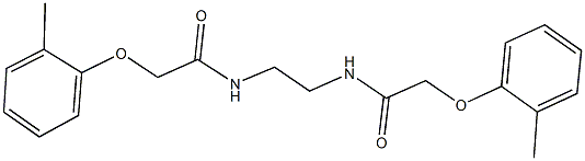 2-(2-methylphenoxy)-N-(2-{[(2-methylphenoxy)acetyl]amino}ethyl)acetamide Struktur