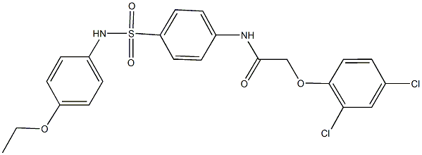 2-(2,4-dichlorophenoxy)-N-{4-[(4-ethoxyanilino)sulfonyl]phenyl}acetamide Struktur