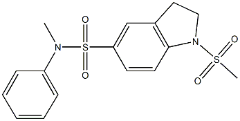 N-methyl-1-(methylsulfonyl)-N-phenyl-5-indolinesulfonamide Struktur