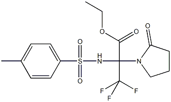 ethyl 3,3,3-trifluoro-2-{[(4-methylphenyl)sulfonyl]amino}-2-(2-oxo-1-pyrrolidinyl)propanoate Struktur