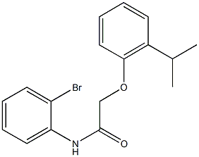 N-(2-bromophenyl)-2-(2-isopropylphenoxy)acetamide Struktur